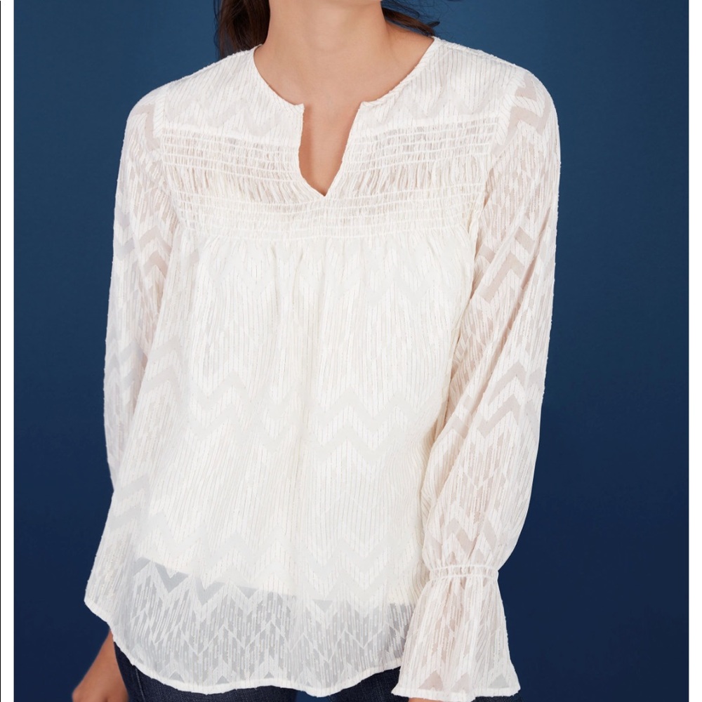 Stella & Dot Boho Chevron Blouse Tunic  XL